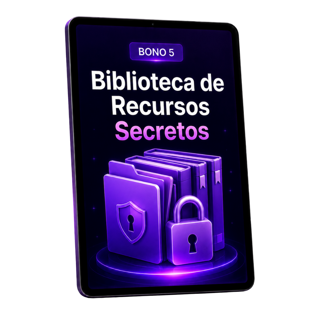Mockup del bono 5: Biblioteca de Recursos Secretos